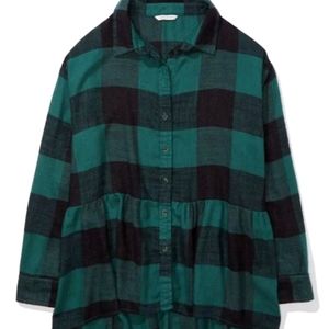 American Eagle oversized Buffalo plaid flannel NWT